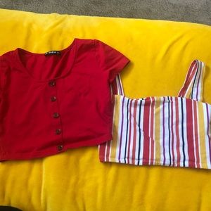 TWO crop tops